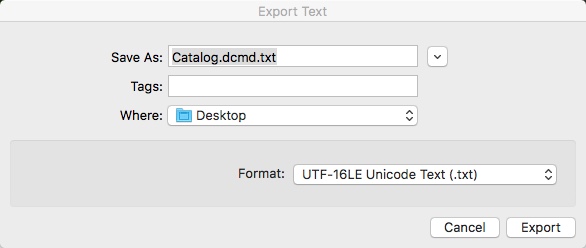 DiskCatalogMaker 7.1 : Exporting Report