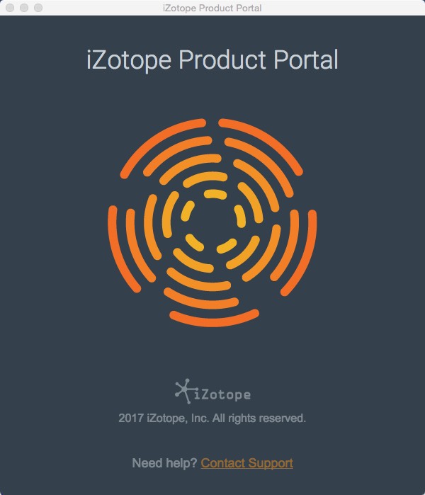 iZotope Product Portal 1.1 : Main window