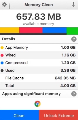 Memory Clean 6.3 : Main Window