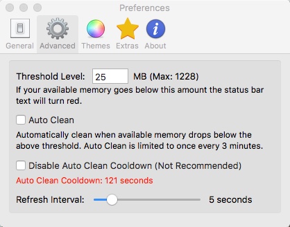 Memory Clean 6.3 : Configuring Advanced Settings