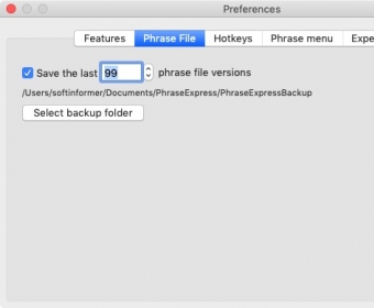 Phrase File Preferences