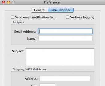 Preferences - Email Notifier