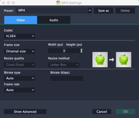 Movavi Video Converter 7.2 : Configuring Output Settings