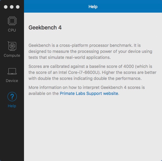 Geekbench 4.1 : Help Guide