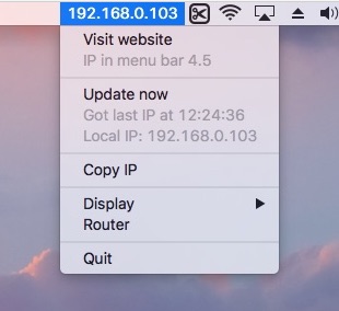 IP in menubar 4.5 : Main window