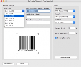 Selecting Code Type