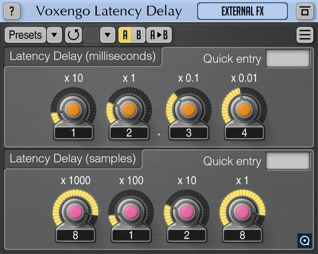 Voxengo Latency Delay 2.4 : Main window