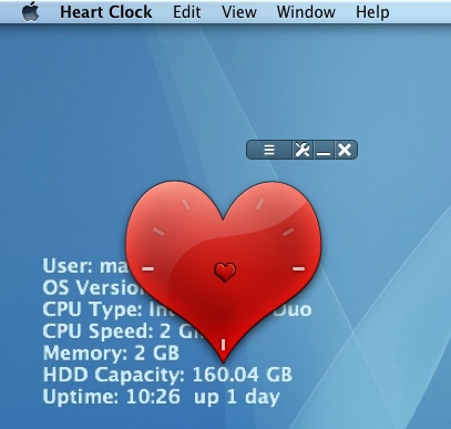 Heart Clock 1.0 : Main Window