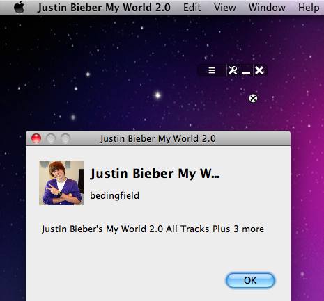 Justin Bieber My World 2.0 : Main Window