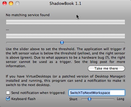 ShadowBook 1.1 : Main window