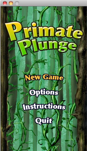 Primate Plunge 0.1 : Main menu