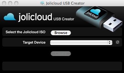 Jolicloud USB Creator 1.2 : Main window