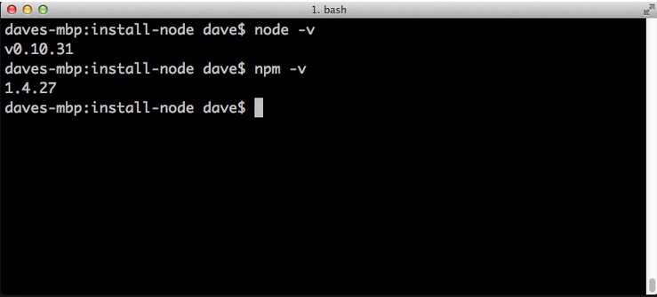 Node.js 8.2 : Main window