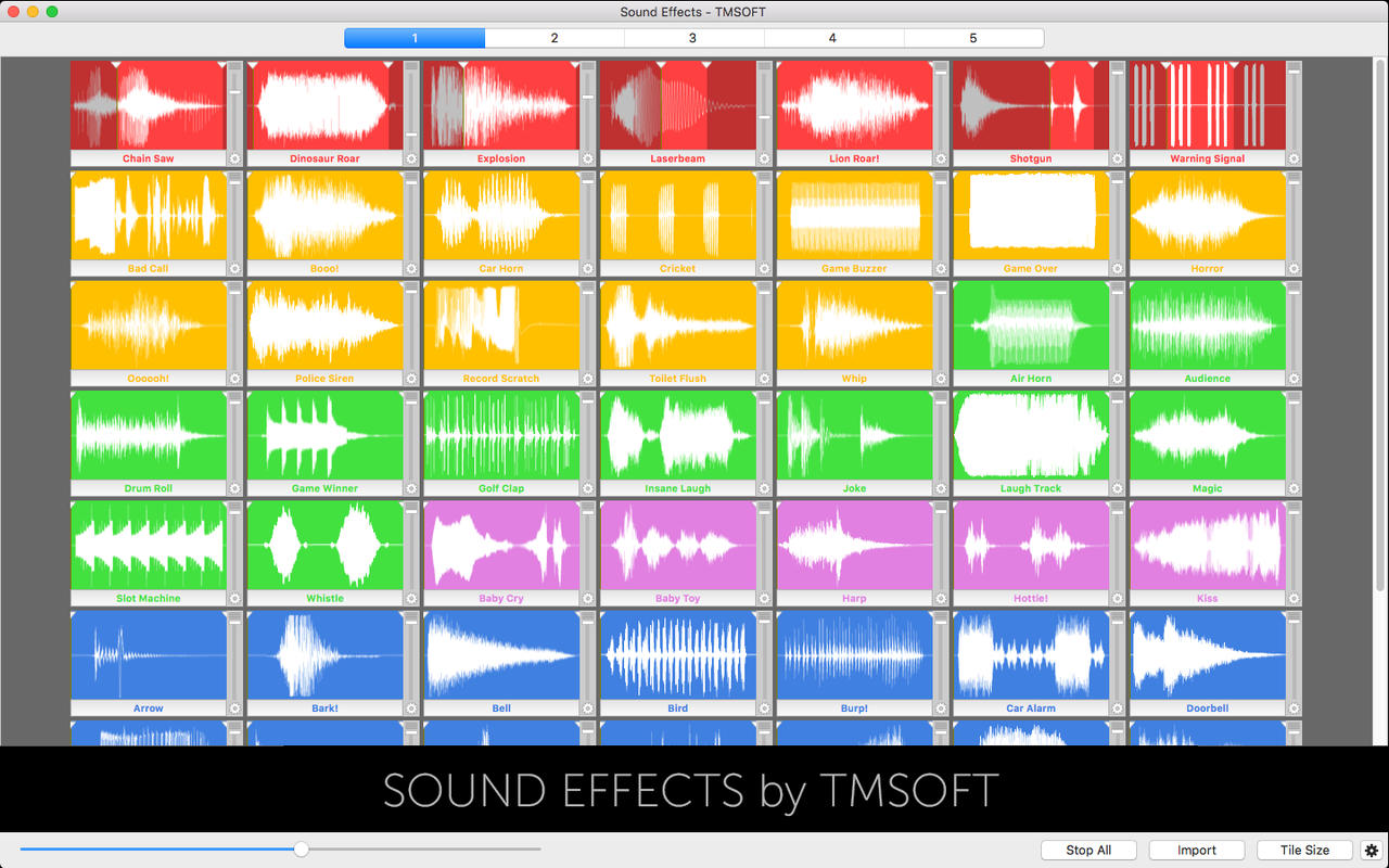 SoundEffects 2.1 : Main Window