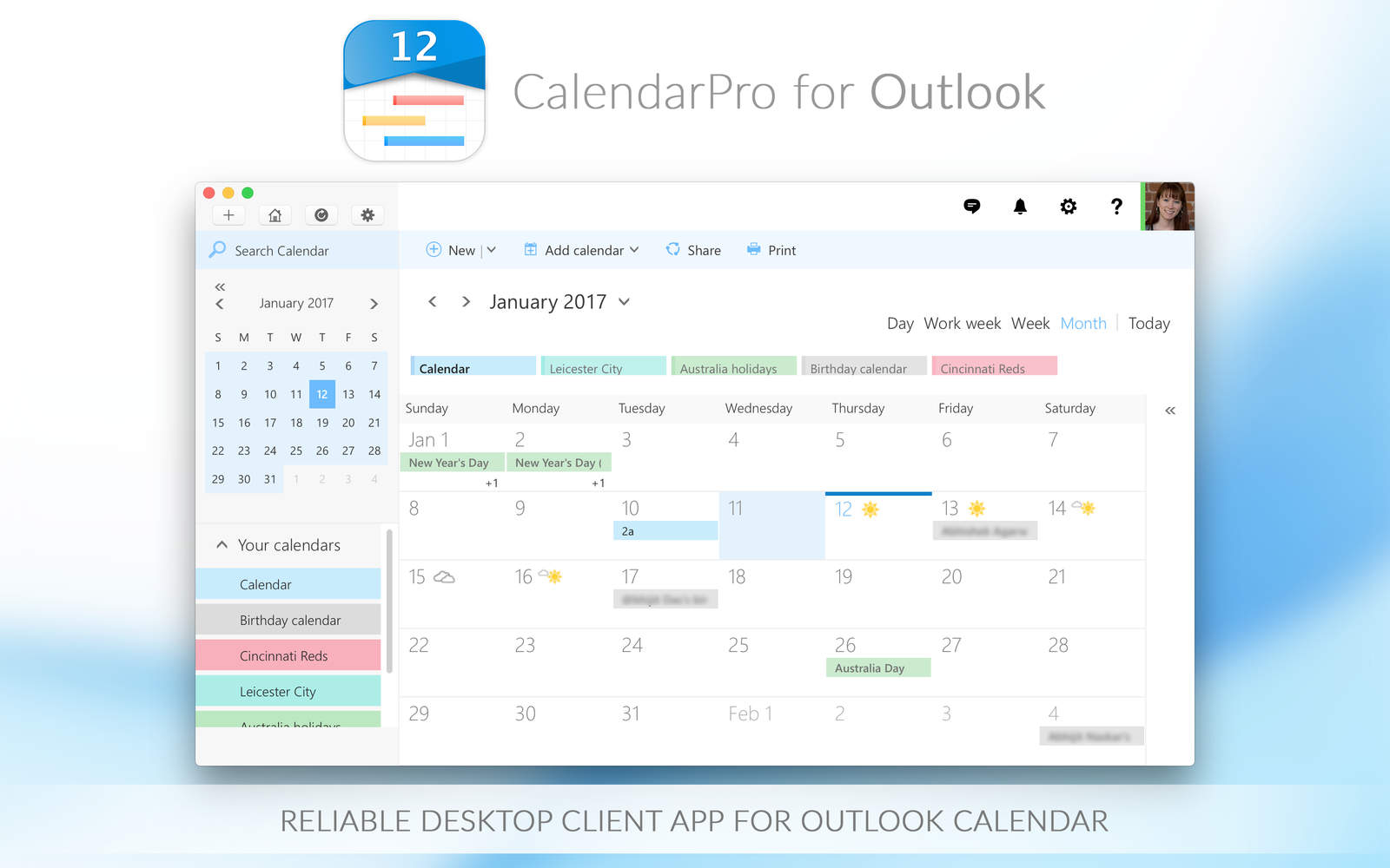 CalendarPro 1.0 : Main Window