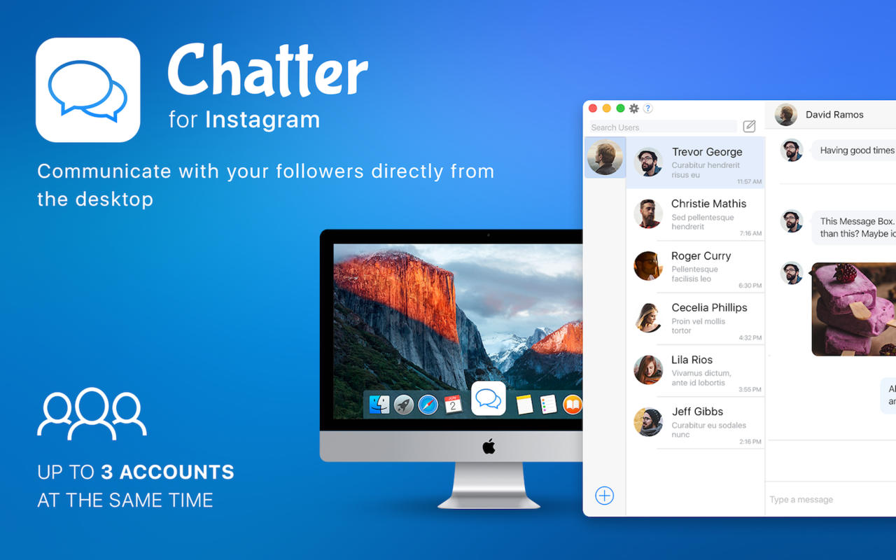 Chatter for Instagram 2.1 : Main Window