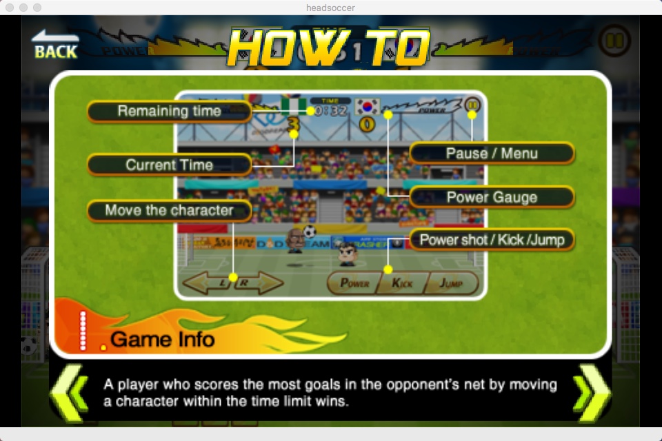 Head Soccer 6.0 : Gameplay Instructions