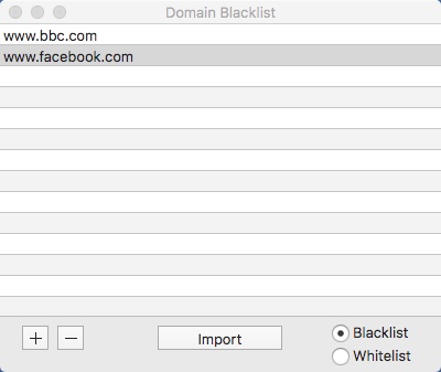 SelfControl 2.2 : Domain Blacklist