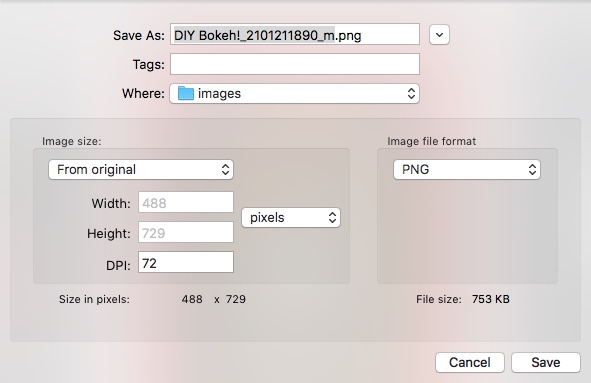 ImageFramer 4.1 : Exporting Image