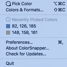 ColorSnapper2 1.5 : Main Menu