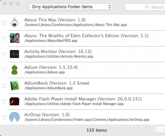 Applications Folder Items