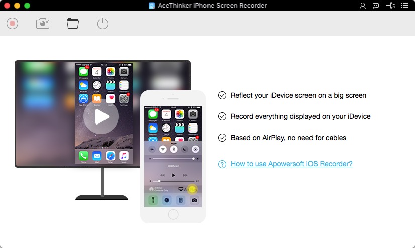 AceThinker iPhone Screen Recorder 1.1 : Main Window