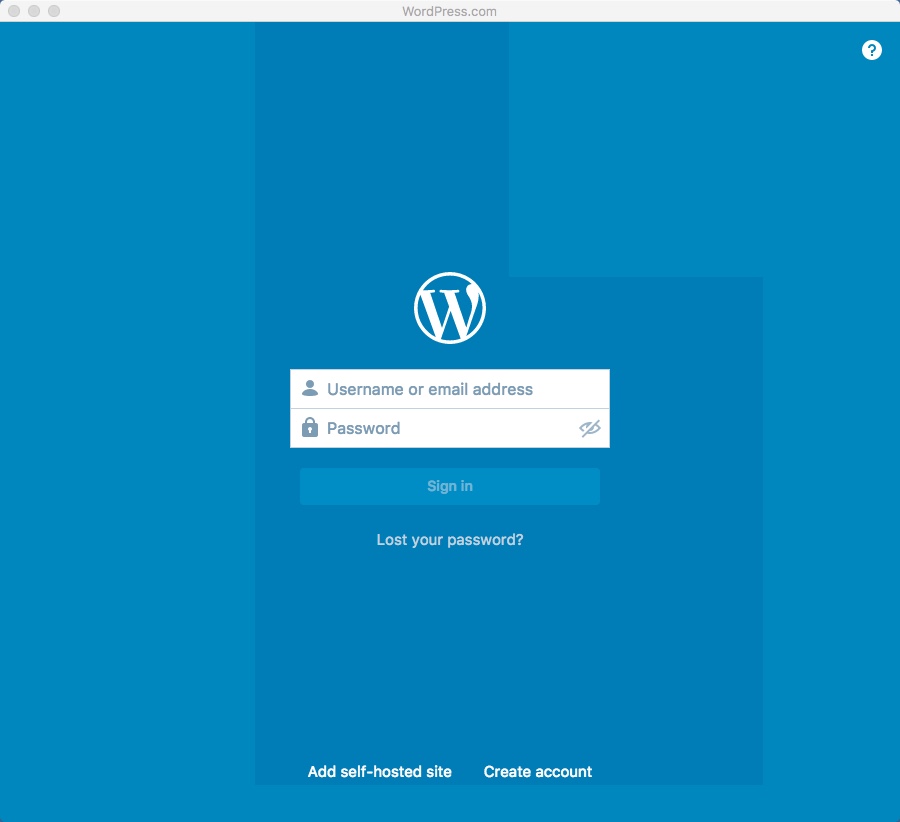 WordPress.com 2.7 : Login Window