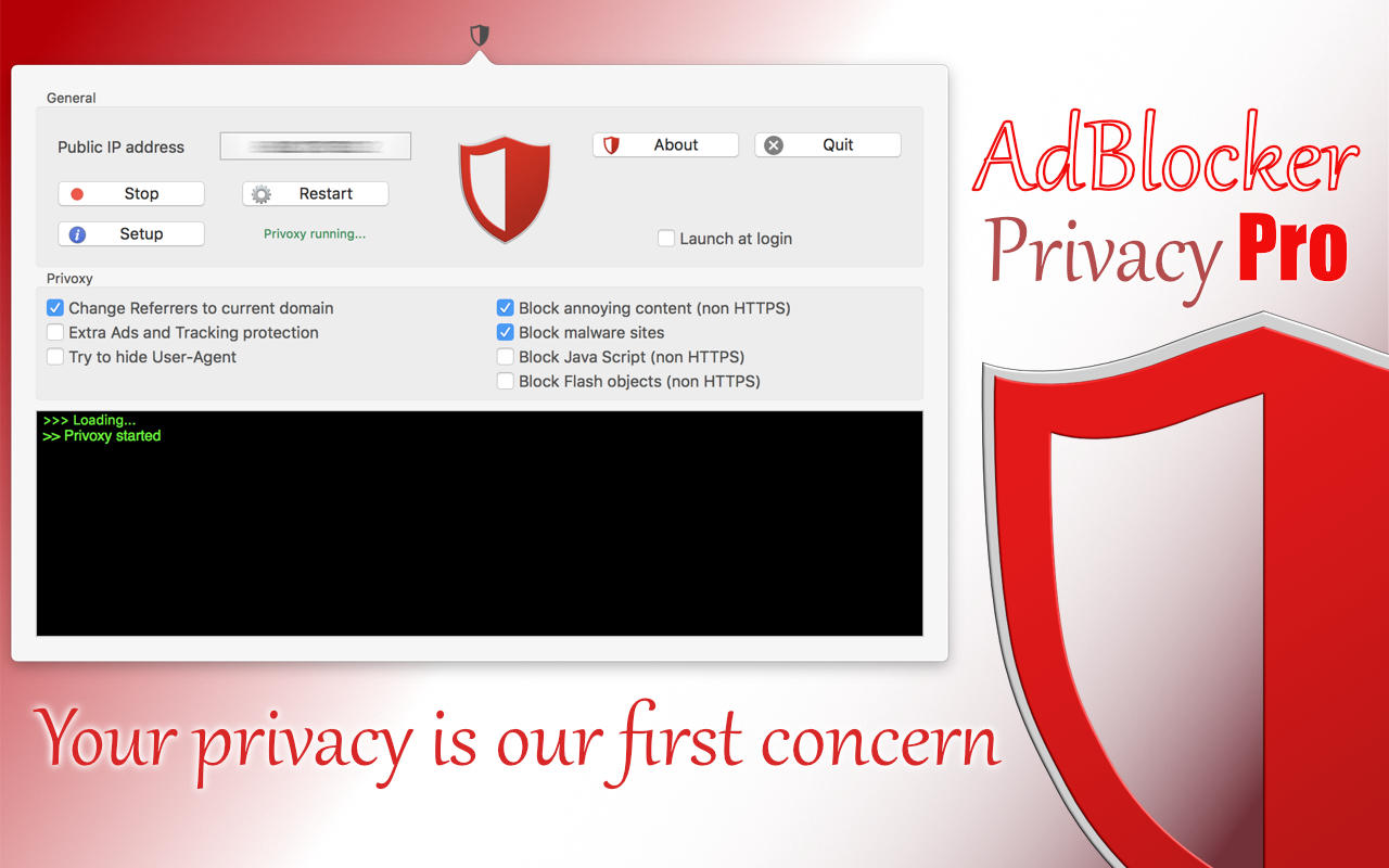 AdBlocker Privacy Pro 1.5 : Main Window