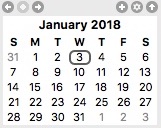 iClock 4.0 : Calendar Window