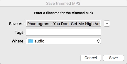 MP3 Trimmer 3.3 : Exporting MP3 Segment
