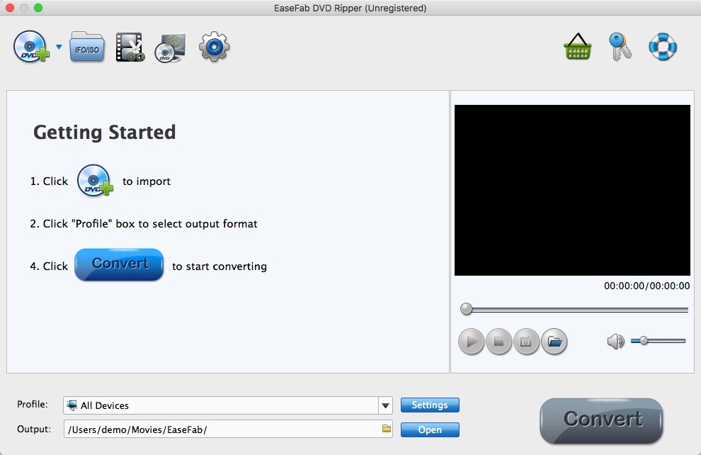 EaseFab DVD Ripper 5.4 : Main Window