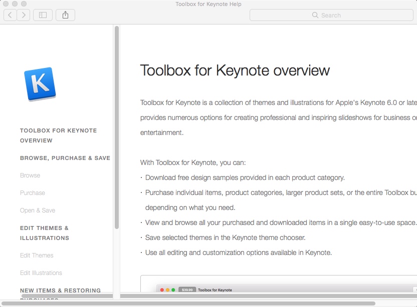 Toolbox for Keynote 3.3 : Help Guide
