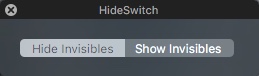 HideSwitch 1.6 : Main Window