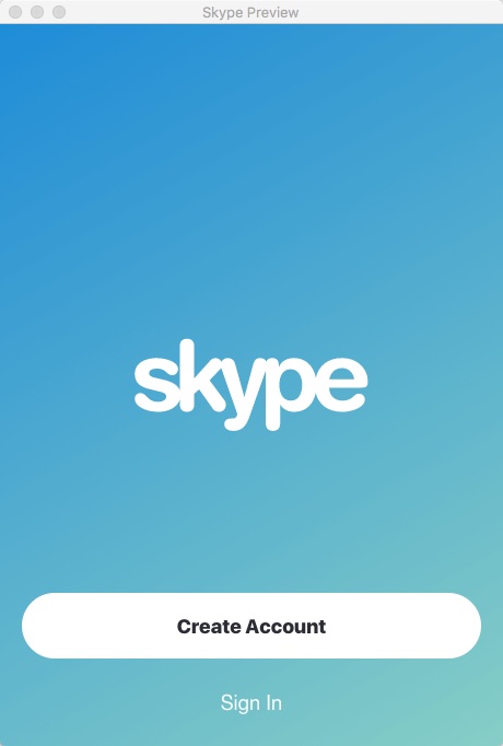 Skype Preview 8.5 : Main window