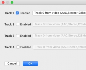 Audio Tracks Configuration