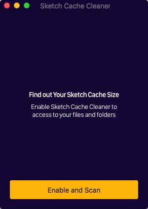 Sketch Cache Cleaner 1.0 : Main Window