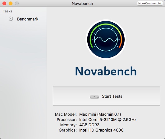 NovaBench 4.0 : Main Window