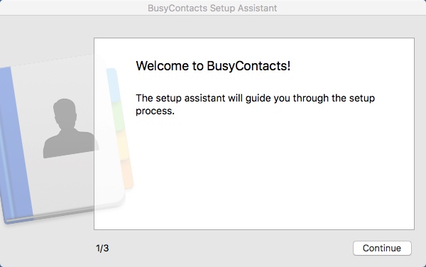 BusyContacts 1.2 : Welcome Window