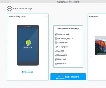 Selecting Android Device Data For Backup