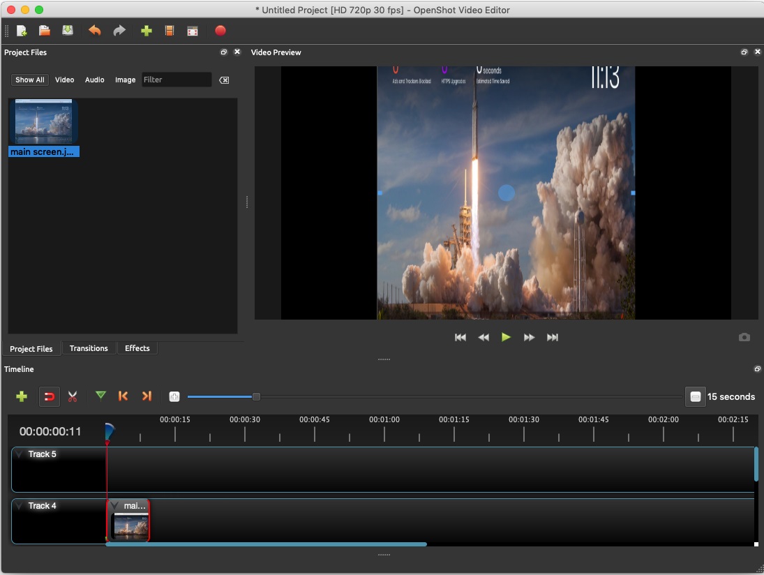 openshot toshiba video editor for mac
