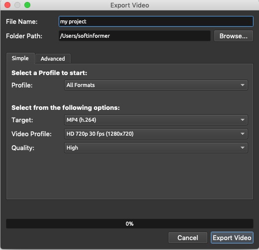 OpenShot Video Editor 2.4 : Export Video
