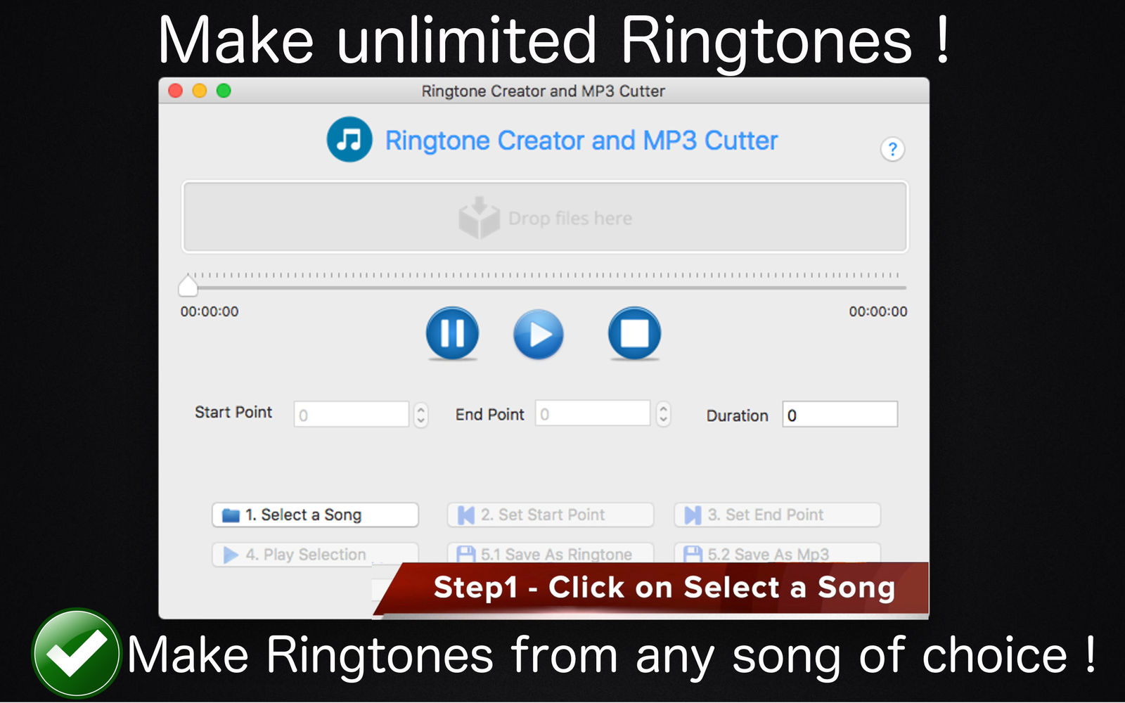 Ringtone Creator and MP3 Cutter 1.4 : Main Window