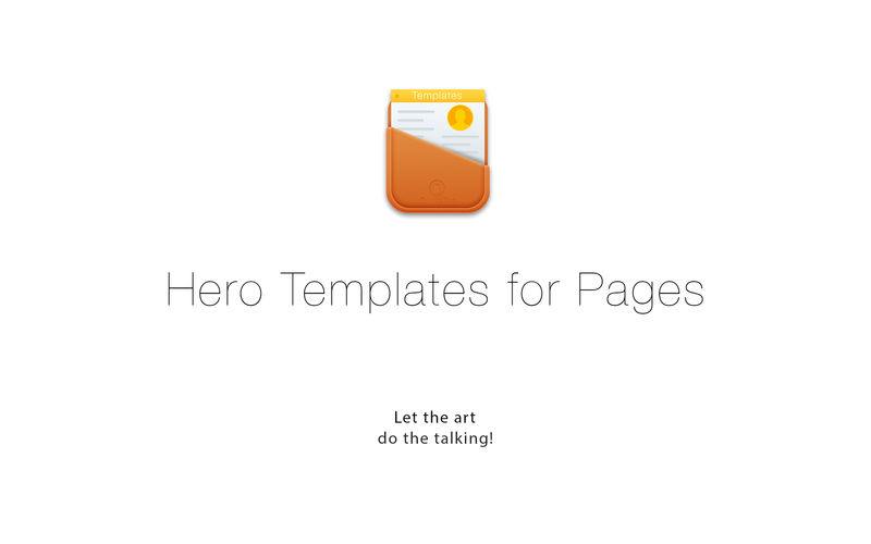 Hero Templates for Pages 2.0 : Main window