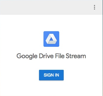 Google Drive File Stream : Main Window