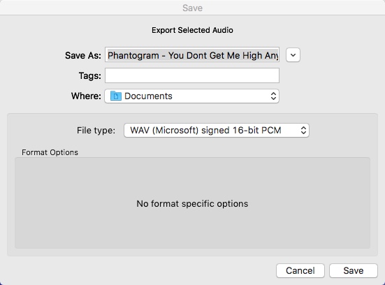 Audacity 2.2 : Exporting Audio File