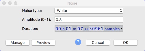 Audacity 2.2 : Configuring Noise Effect Settings
