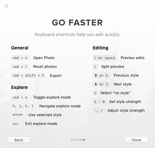 Priime Styles 1.5 : Keyboard Shortcuts
