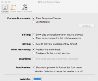 Preferences Window