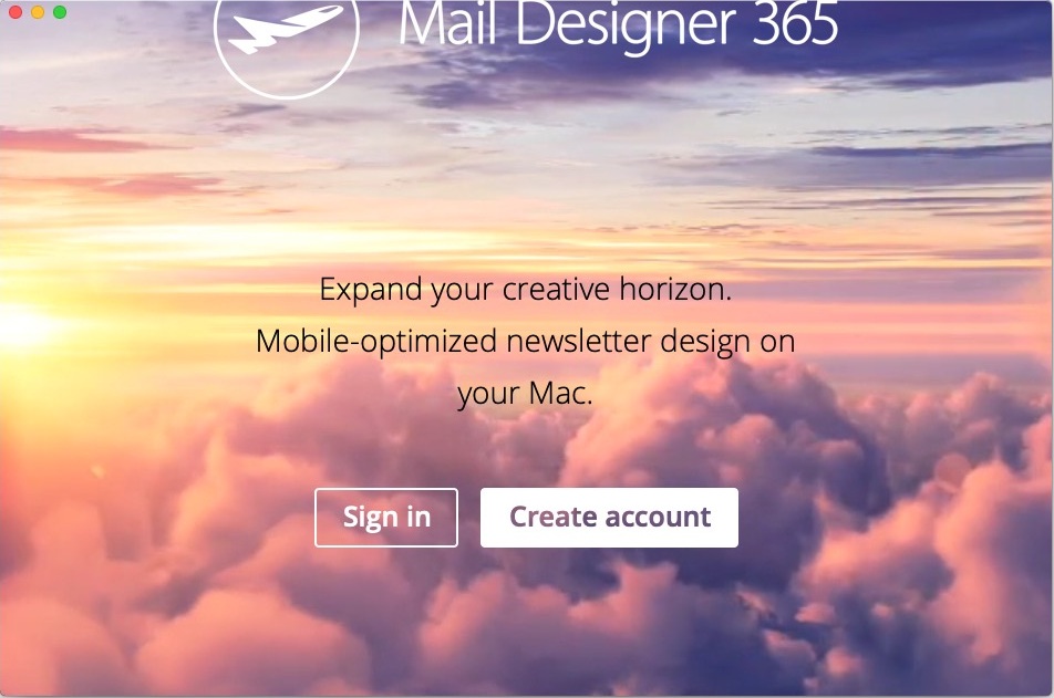 Mail Designer 365 1.9 : Welcome Screen 
