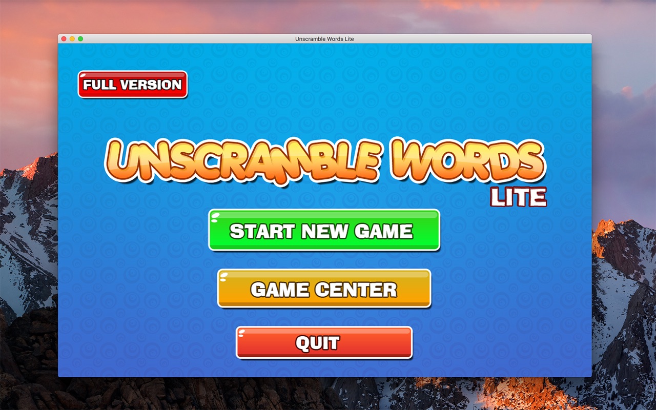 Unscramble Words Lite 1.0 : Main Window